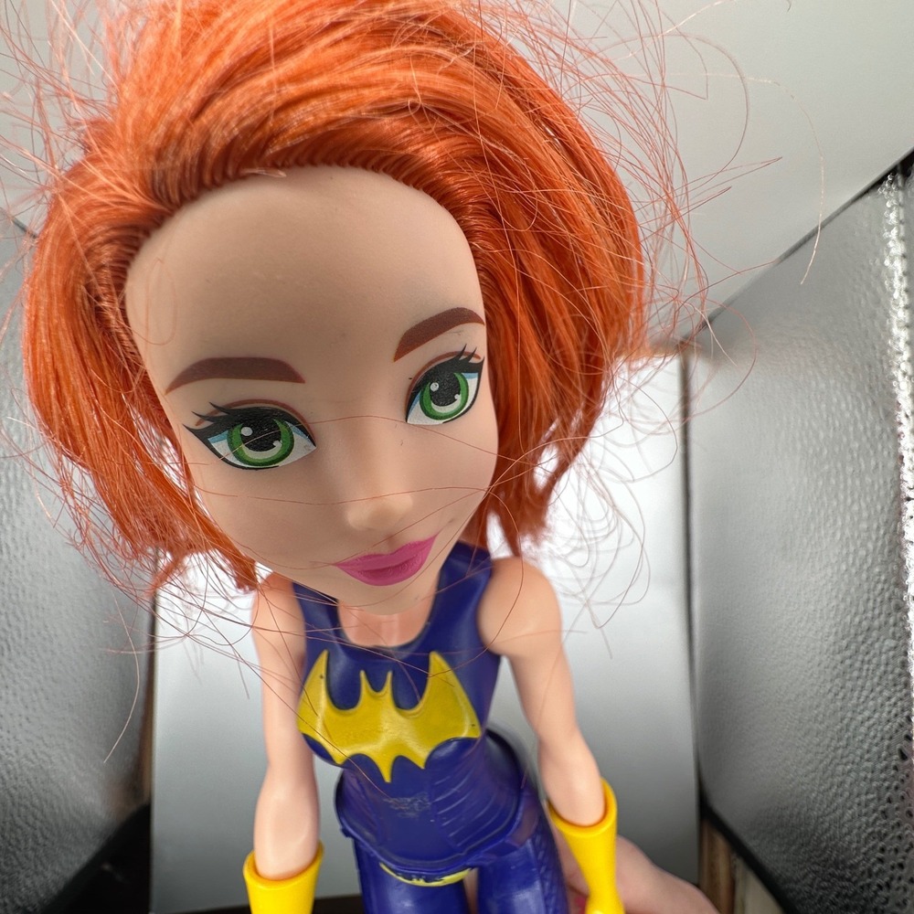 DC Super Hero Girls Batgirl Doll Purple Suit Red Hair Barbara Gordon Mattel 2017 - Picture 7 of 7